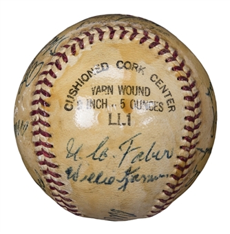 MLB Old Timers Multi Signed Baseball With 13 Signatures Including Faber, Schalk & Combs (PSA/DNA)